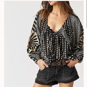 Free people Elena printed top